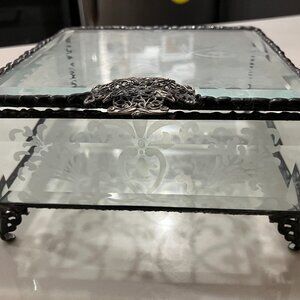 Hand-Etched Crystal Keepsake Box